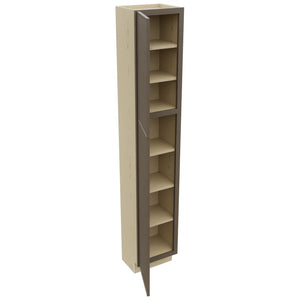 Fabuwood Echo Mocha TP151284 Tall Pantry Cabinet, Open View