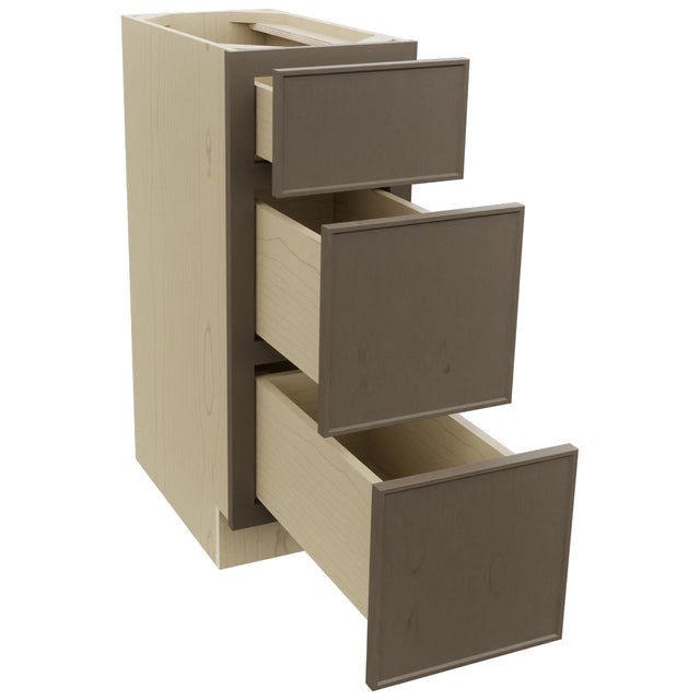 Fabuwood Echo Mocha VDB12-34 Vanity Drawer Cabinet, Open View