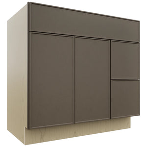 Fabuwood Echo Mocha VSD48 Vanity Combo Cabinet, Front View