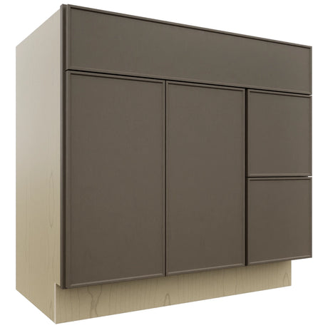 Fabuwood Echo Mocha VSD48 Vanity Combo Cabinet, Front View
