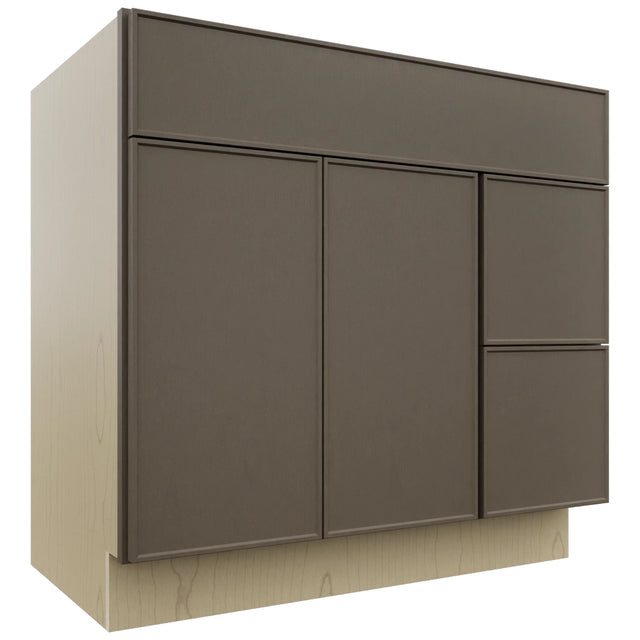 Fabuwood Echo Mocha VSD48 Vanity Combo Cabinet, Front View