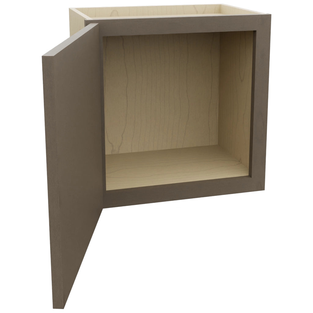 Fabuwood Echo Mocha W1818 Wall Standard Cabinet, Open View