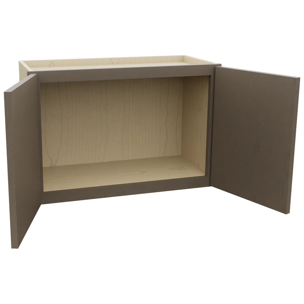 Fabuwood Echo Mocha W2718 Wall Standard Cabinet, Open View