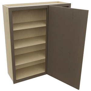 Fabuwood Echo Mocha WBC3642 Wall Corner Blind Cabinet, Open View