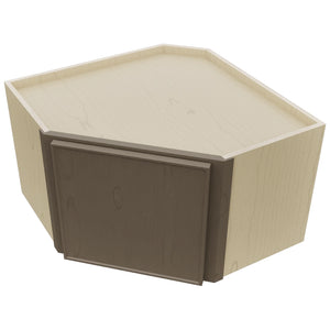 Fabuwood Echo Mocha WDC2415 Wall Corner Diagonal Cabinet, Top View