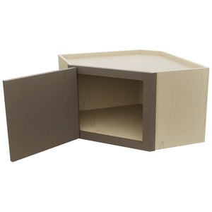 Fabuwood Echo Mocha WDC2415 Wall Corner Diagonal Cabinet, Open View