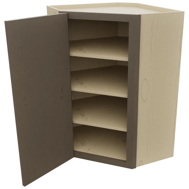 Fabuwood Echo Mocha WDC2436 Wall Corner Diagonal Cabinet, Open View
