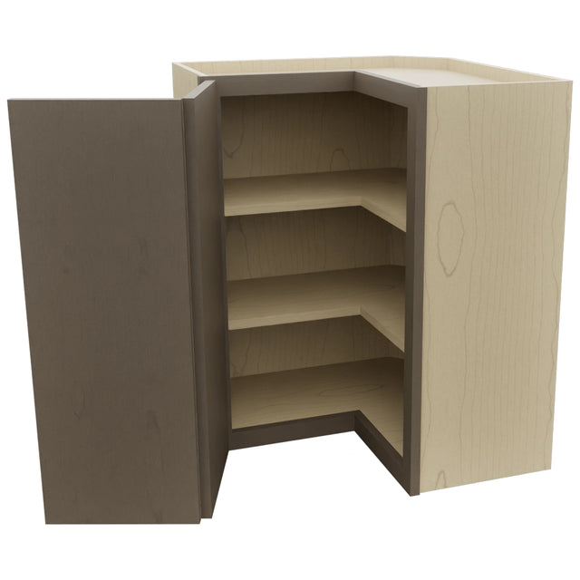 Fabuwood Echo Mocha WPC2430 Wall Corner Pie Cabinet, Open View
