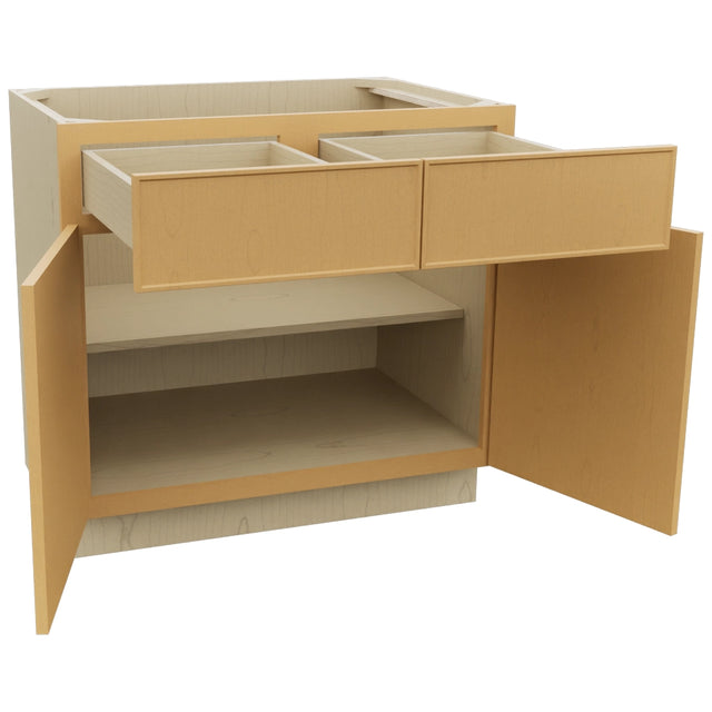 Fabuwood Echo Timber B36 Base Standard Cabinet, Open View