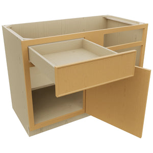 Fabuwood Echo Timber BLB48/51 Base Corner Blind Cabinet, Open View