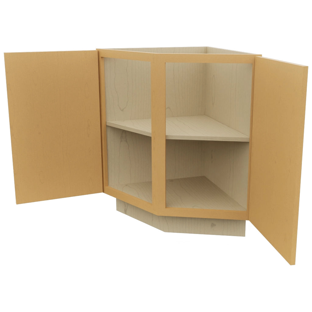 Fabuwood Echo Timber BRA24 Base Return Angle Cabinet, Open View