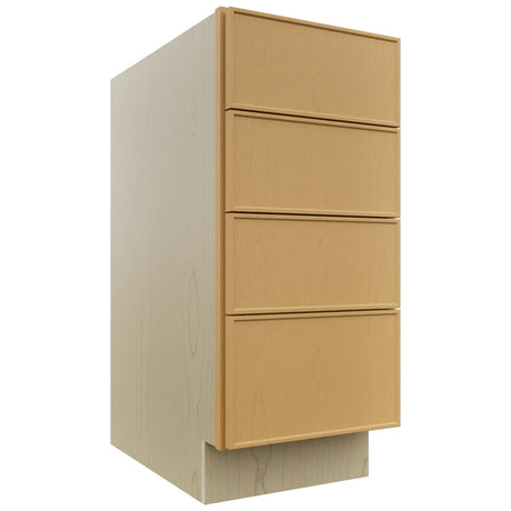 Fabuwood Echo Timber DB15-4 Base 4 Drawers Cabinet, Front View