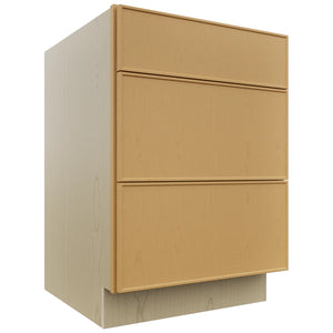 Fabuwood Echo Timber DB24 Base 3 Drawers Cabinet, Front View