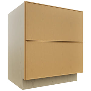 Fabuwood Echo Timber DB30-2 Base 2 Drawers Cabinet, Front View