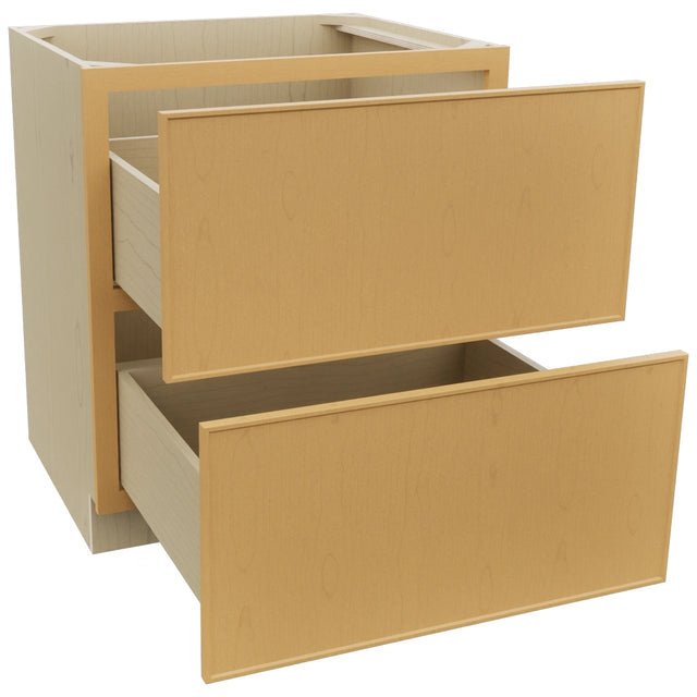 Fabuwood Echo Timber DB30-2 Base 2 Drawers Cabinet, Open View