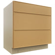 Fabuwood Echo Timber DB33 Base 3 Drawers Cabinet, Front View