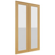Fabuwood Echo Timber DS GDW2442 Wall Glass Door, Front View