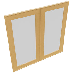 Fabuwood Echo Timber DS GDW3030 Wall Glass Door, Top View