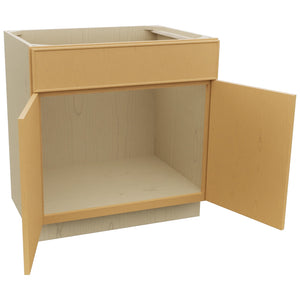 Fabuwood Echo Timber SB33SDF Base Sink Cabinet, Open View
