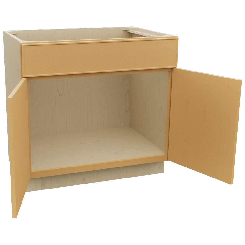 Fabuwood Echo Timber SB36SDF Base Sink Cabinet, Open View
