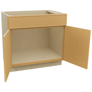 Fabuwood Echo Timber SB36SDF Base Sink Cabinet, Open View