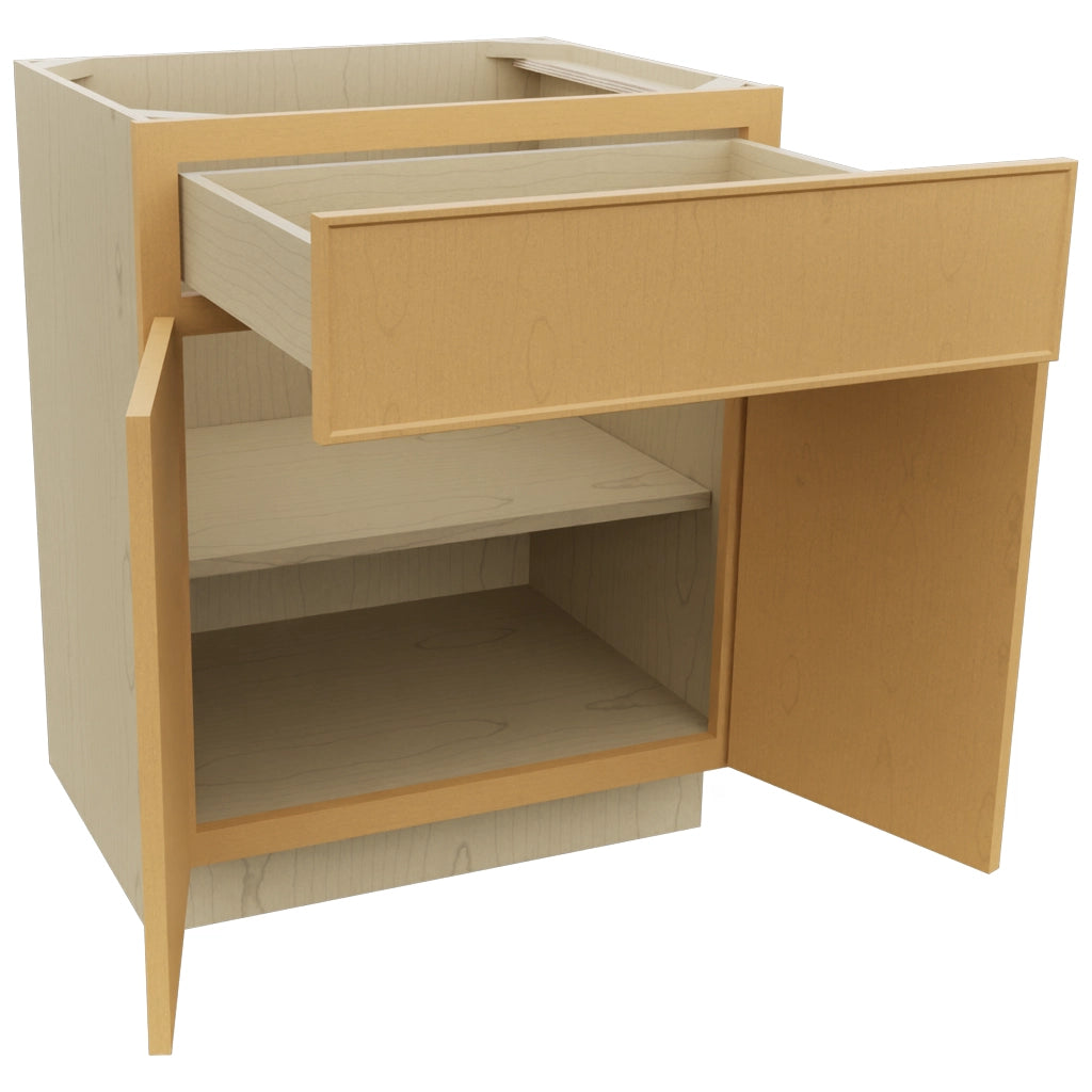 Fabuwood Echo Timber VB27-34 Vanity Base Standard Cabinet, Open View