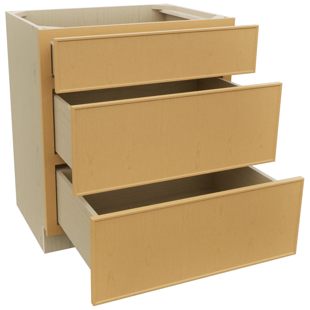 Fabuwood Echo Timber VDB30-34 Vanity Drawer Cabinet, Open View