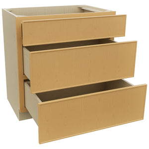 Fabuwood Echo Timber VDB33-34 Vanity Drawer Cabinet, Open View