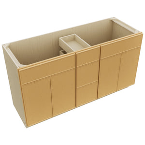 Fabuwood Echo Timber VSD60DOUBLE Vanity Combo Cabinet, Top View