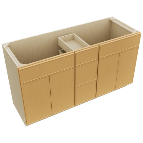 Fabuwood Echo Timber VSD60DOUBLE Vanity Combo Cabinet, Top View