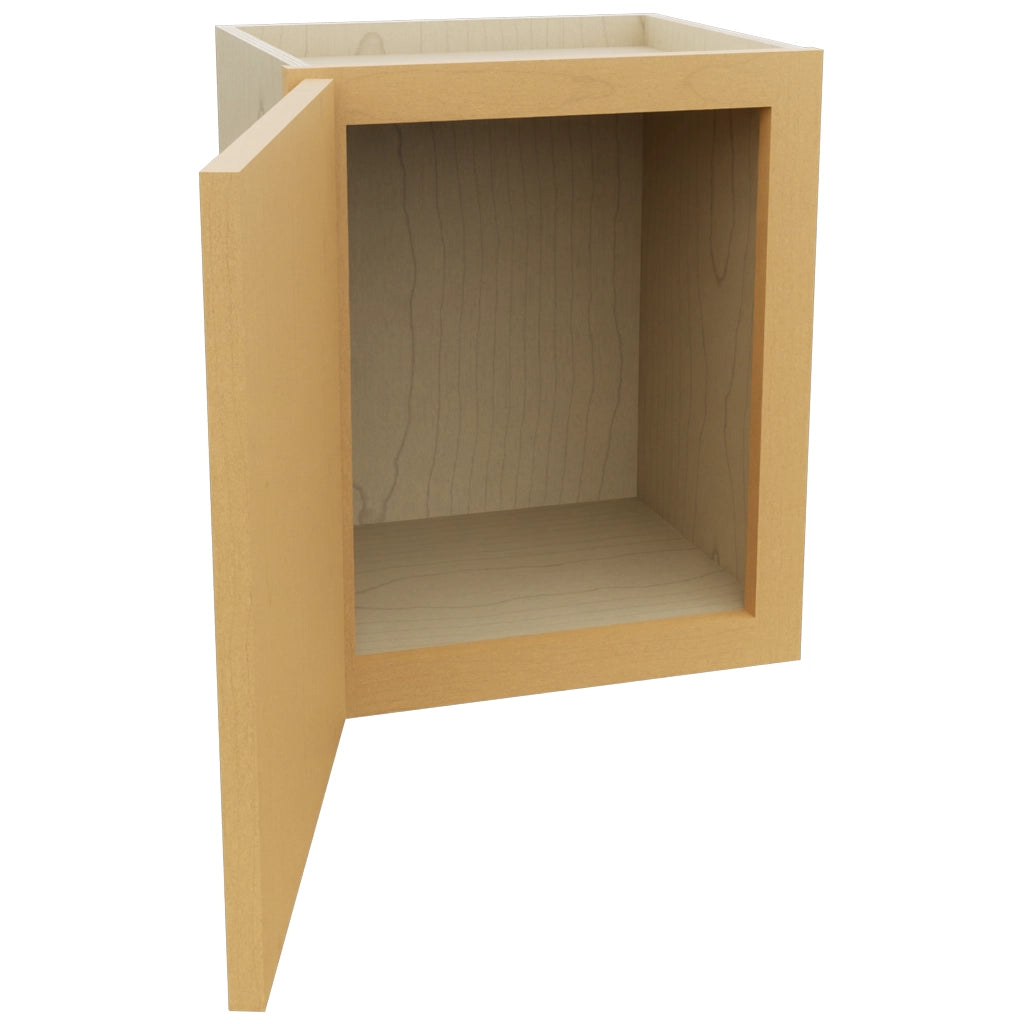 Fabuwood Echo Timber W1518 Wall Standard Cabinet, Open View