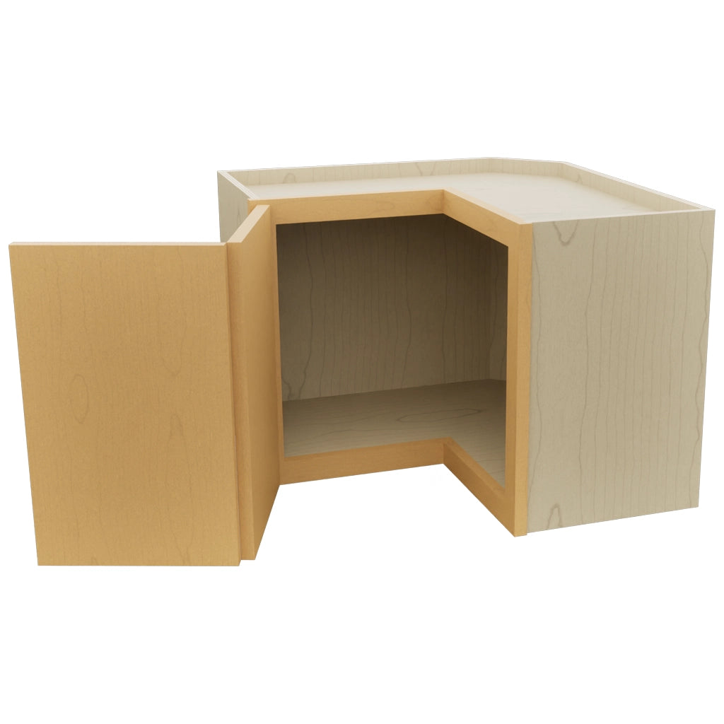 Fabuwood Echo Timber WPC2418 Wall Corner Pie Cabinet, Open View