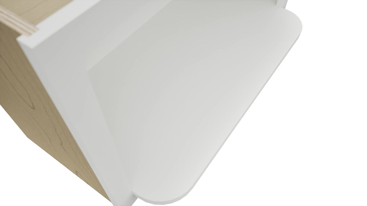 MW3018 ( Wall | Microwave Shelf Cabinet - 3"W X 18"H X 12"D ) | Frost