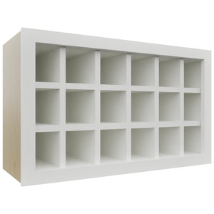 Fabuwood Frost WR3018 Wall Wine Rack, Front View