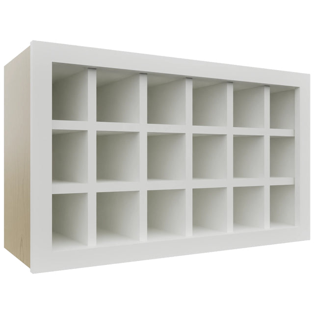 Fabuwood Frost WR3018 Wall Wine Rack, Front View