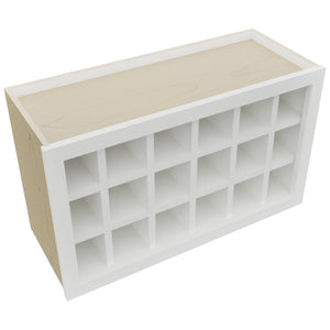 Fabuwood Frost WR3018 Wall Wine Rack, Top View