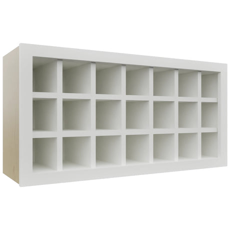 Fabuwood Frost WR3618 Wall Wine Rack, Front View