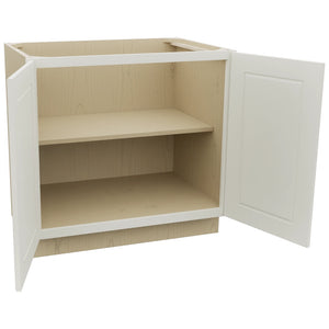 Fabuwood Fusion Dove B36FD Base Full Door Cabinet, Open View