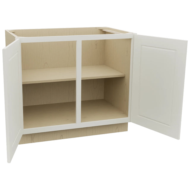 Fabuwood Fusion Dove B39FD Base Full Door Cabinet, Open View