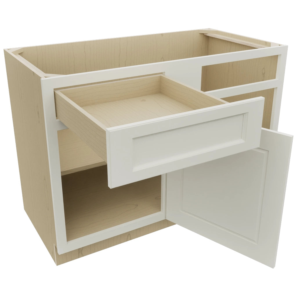 Fabuwood Fusion Dove BLB48/51 Base Corner Blind Cabinet, Open View