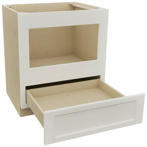 Fabuwood Fusion Dove BMC30 Base Microwave Cabinet, Open View