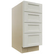 Fabuwood Fusion Dove DB15-4 Base 4 Drawers Cabinet, Front View