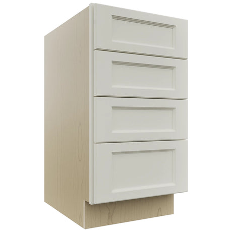 Fabuwood Fusion Dove DB18-4 Base 4 Drawers Cabinet, Front View