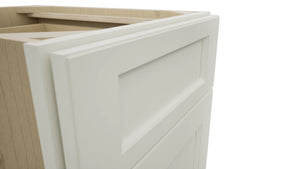 Fabuwood Fusion Dove DB18 Base 3 Drawers Cabinet, Detail View