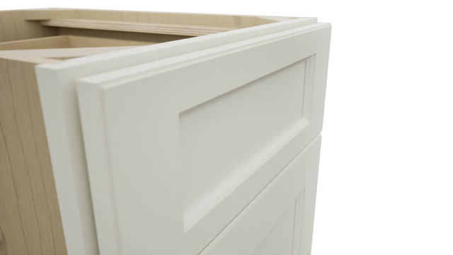 Fabuwood Fusion Dove DB18 Base 3 Drawers Cabinet, Detail View
