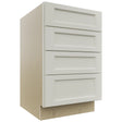 Fabuwood Fusion Dove DB21-4 Base 4 Drawers Cabinet, Front View