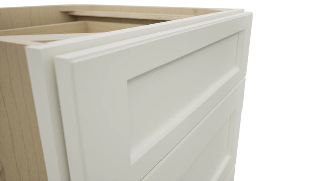 Fabuwood Fusion Dove DB24 Base 3 Drawers Cabinet, Detail View