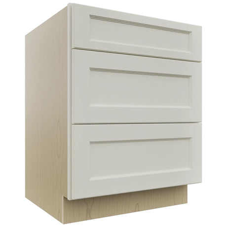 Fabuwood Fusion Dove DB27 Base 3 Drawers Cabinet, Front View