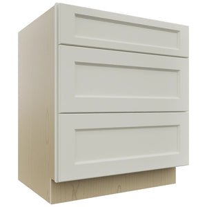 Fabuwood Fusion Dove DB30 Base 3 Drawers Cabinet, Front View