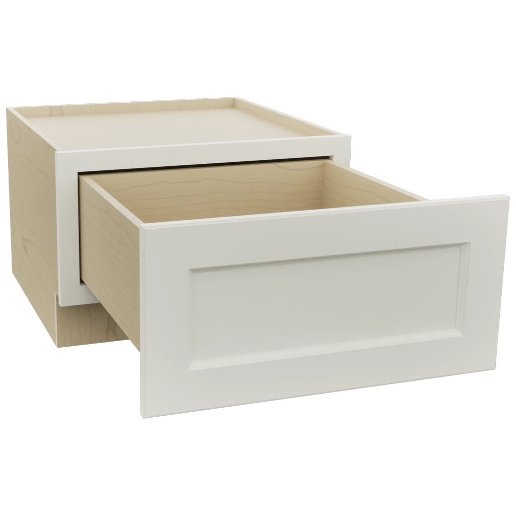 Fabuwood Fusion Dove DBS24 Base Bench Seat Cabinet, Open View
